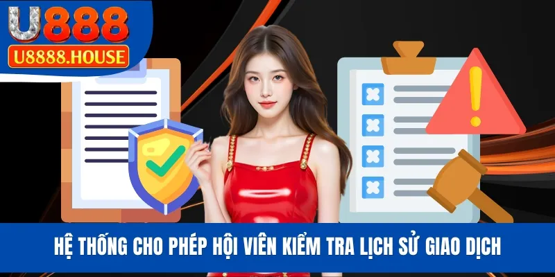 Hệ thống cho phép hội viên kiểm tra lịch sử giao dịch
