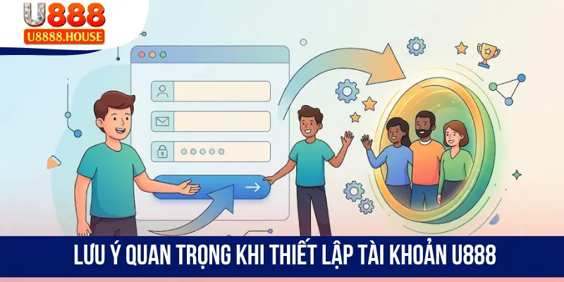 Lưu ý quan trọng khi thiết lập tài khoản U888